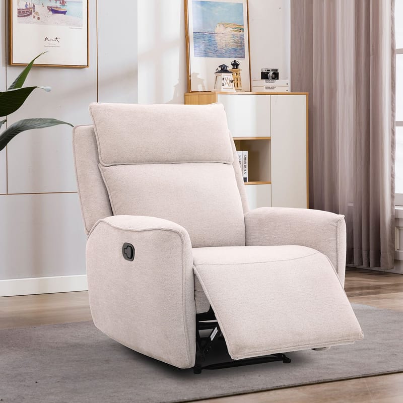 Reclinerfåtölj Östvik med manuell mekanism - beige - Möbler - Fåtölj & stolar - Fåtölj - Biofåtölj & reclinerfåtölj