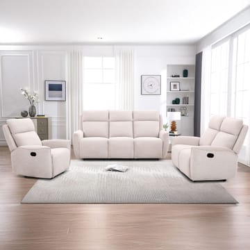 Reclinerfåtölj Östvik med manuell mekanism - beige - Möbler - Fåtölj & stolar - Fåtölj - Biofåtölj & reclinerfåtölj
