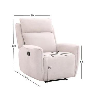 Reclinerfåtölj Östvik med manuell mekanism - beige - Möbler - Fåtölj & stolar - Fåtölj - Biofåtölj & reclinerfåtölj