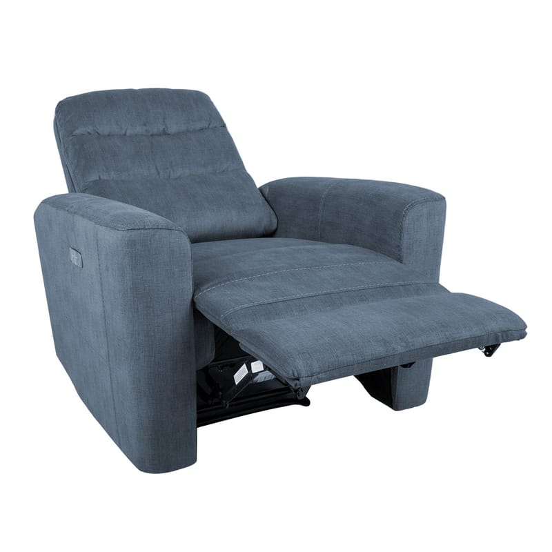 Reclinerfåtölj Darvi med elektrisk mekanism - blå - Möbler - Fåtölj & stolar - Fåtölj - Biofåtölj & reclinerfåtölj