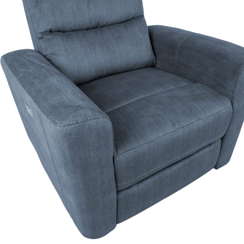 Reclinerfåtölj Darvi med elektrisk mekanism - blå - Möbler - Fåtölj & stolar - Fåtölj - Biofåtölj & reclinerfåtölj
