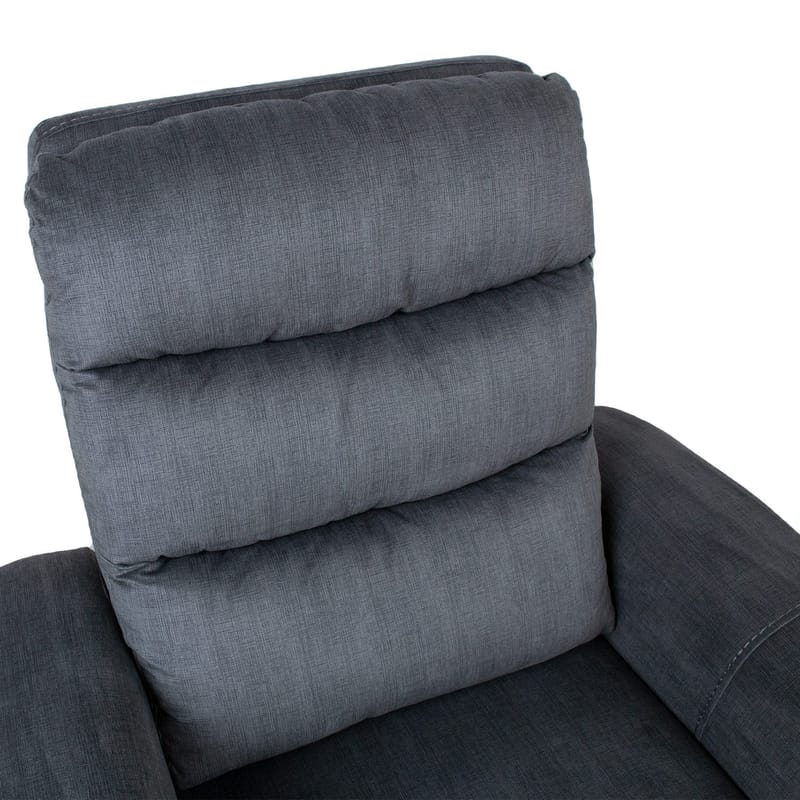 Reclinerfåtölj Darvi med elektrisk mekanism - grå sammet - Möbler - Fåtölj & stolar - Fåt ölj - Biofåtölj & reclinerfåtölj