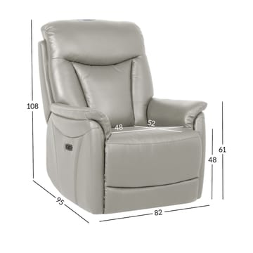 Reclinerfåtölj Gårdal med elektrisk lyftmekanism läder - Beige - Möbler - Fåtölj & stolar - Fåtölj