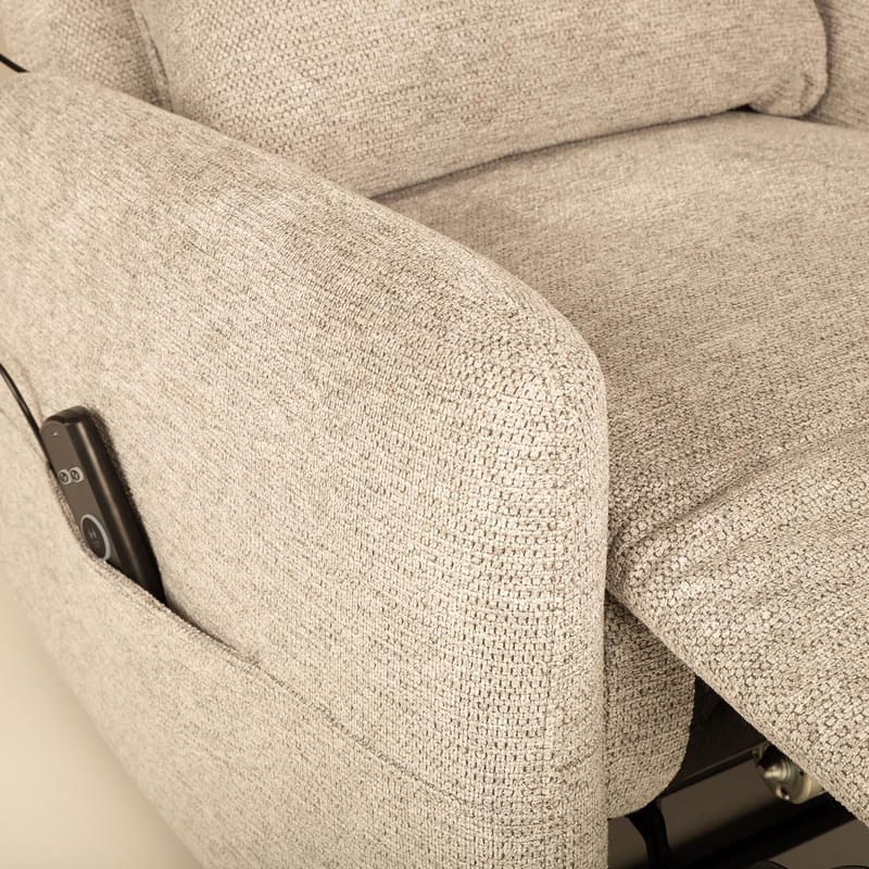 Reclinerfåtölj Gränor med elektrisk mekanism och massagefunktion - Beige - Möbler - Fåtölj & stolar - Fåtölj - Massagestol & massagefåtölj