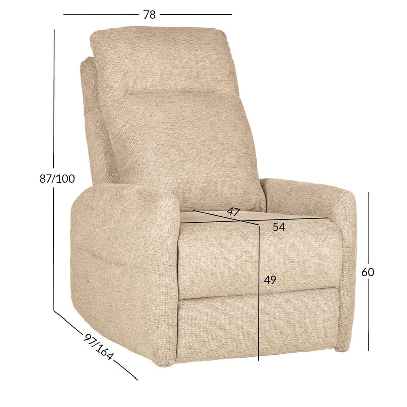 Reclinerfåtölj Gränor med elektrisk mekanism och massagefunktion - Beige - Möbler - Fåtölj & stolar - Fåtölj - Massagestol & massagefåtölj