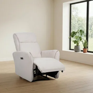 Reclinerfåtölj Lavor med elektrisk mekanism - vit - Möbler - Fåtölj & stolar - Fåtölj - Biofåtölj & reclinerfåtölj