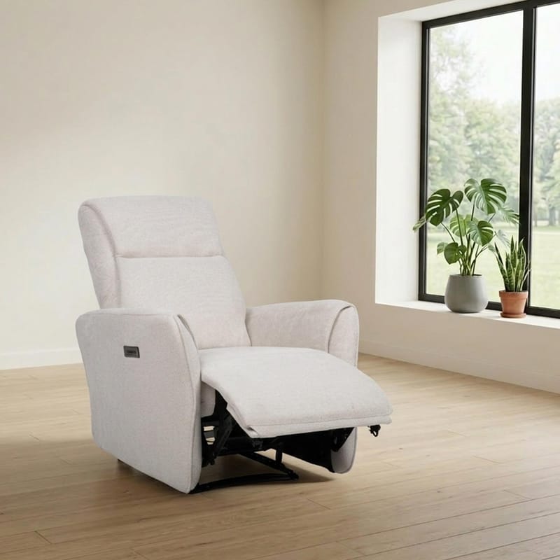 Reclinerfåtölj Lavor med elektrisk mekanism - vit - Möbler - Fåtölj & stolar - Fåtölj - Biofåtölj & reclinerfåtölj