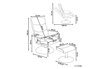 Reclinerfåtölj Legend - Beige, Silver - Möbler - Fåtölj & stolar - Fåtölj - Massagestol & massagefåtölj