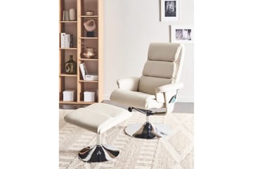 Reclinerfåtölj Legend - Beige, Silver - Möbler - Fåtölj & stolar - Fåtölj - Massagestol & massagefåtölj