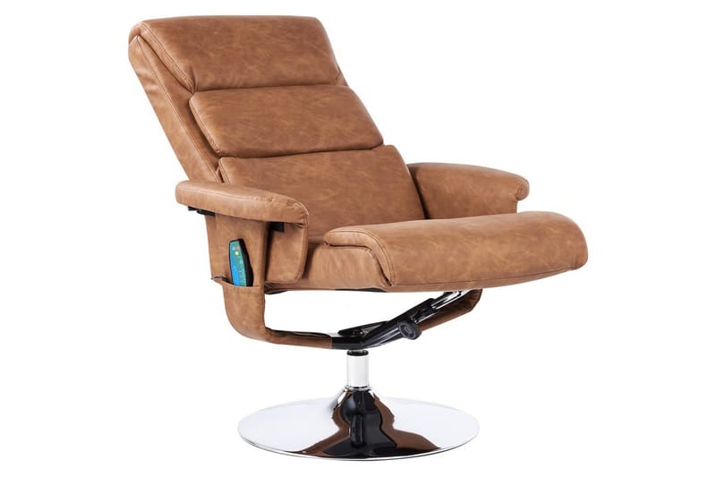 Reclinerfåtölj Legend - Brun, Silver - Möbler - Fåtölj & stolar - Fåtölj - Massagestol & massagefåtölj