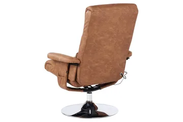 Reclinerfåtölj Legend - Brun, Silver - Möbler - Fåtölj & stolar - Fåtölj - Massagestol & massagefåtölj