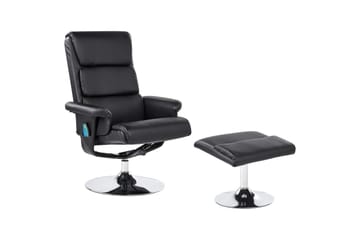 Reclinerfåtölj Legend - Svart, Silver - Möbler - Fåtölj & stolar - Fåtölj - Massagestol & massagefåtölj