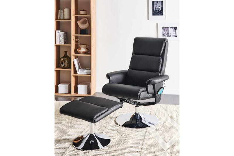 Reclinerfåtölj Legend - Svart, Silver - Möbler - Fåtölj & stolar - Fåtölj - Massagestol & massagefåtölj