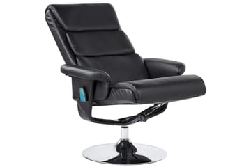 Reclinerfåtölj Legend - Svart, Silver - Möbler - Fåtölj & stolar - Fåtölj - Massagestol & massagefåtölj