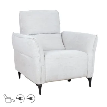 Reclinerfåtölj Näsdal med elektrisk mekanism - ljusbeige - Möbler - Fåtölj & stolar - Fåtölj - Biofåtölj & reclinerfåtölj