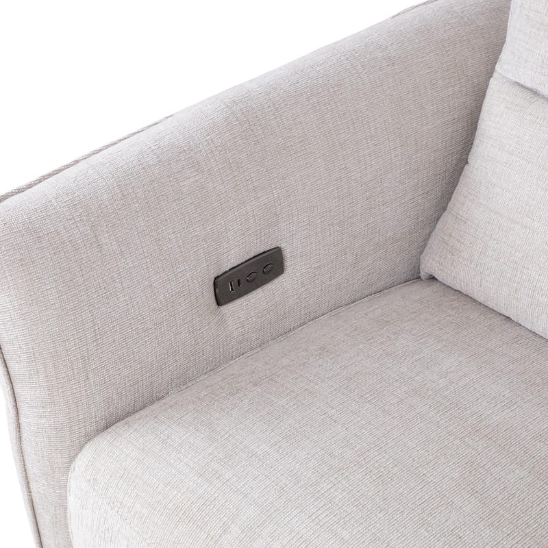 Reclinerfåtölj Näsdal med elektrisk mekanism - ljusbeige - Möbler - Fåtölj & stolar - Fåt ölj - Biofåtölj & reclinerfåtölj