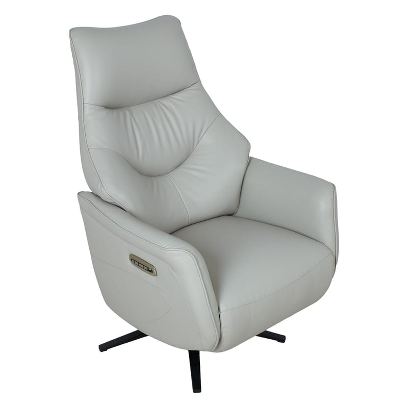 Reclinerfåtölj Rosdal med elektrisk mekanism - beige läder - Möbler - Fåtölj & stolar - Fåtölj - Biofåtölj & reclinerfåtölj