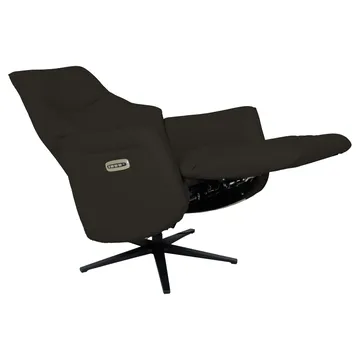 Reclinerfåtölj Rosdal med elektrisk mekanism - brunt läder - Möbler - Fåtölj & stolar - Fåtölj - Biofåtölj & reclinerfåtölj
