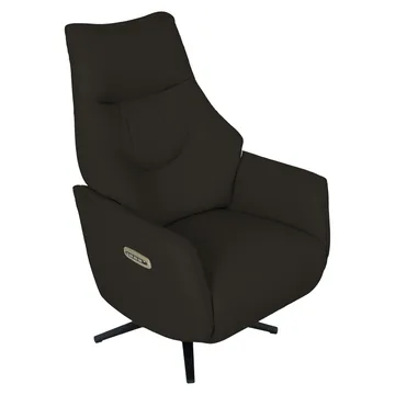 Reclinerfåtölj Rosdal med elektrisk mekanism - brunt läder - Möbler - Fåtölj & stolar - Fåtölj - Biofåtölj & reclinerfåtölj