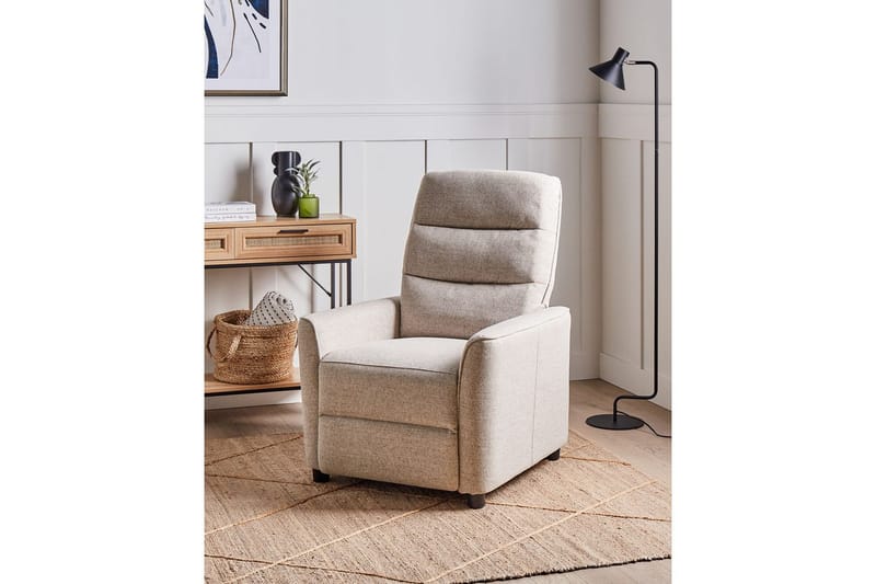 Reclinerfåtölj Sande Beige/svart - Beige/svart - Möbler - Fåtölj & stolar - Fåtölj - Liggfåtölj