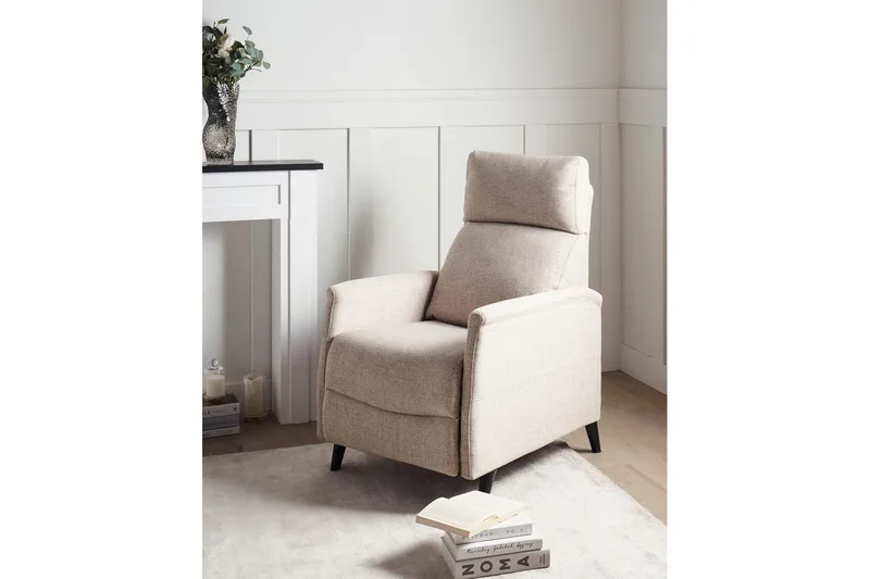 Reclinerfåtölj Selvik Beige/svart - Beige/svart - Möbler - Fåtölj & stolar - Fåtölj - Biofåtölj & reclinerfåtölj