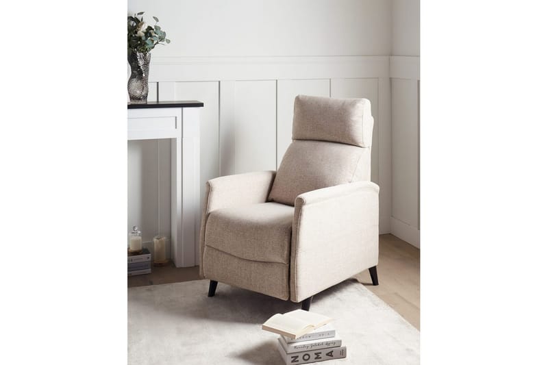 Reclinerfåtölj Selvik Beige/svart - Beige/svart - Möbler - Fåtölj & stolar - Fåtölj - Liggfåtölj
