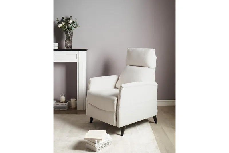 Reclinerfåtölj Selvik Vit/Svart - Vit/Svart - Möbler - Fåtölj & stolar - Fåtölj - Biofåtölj & reclinerfåtölj