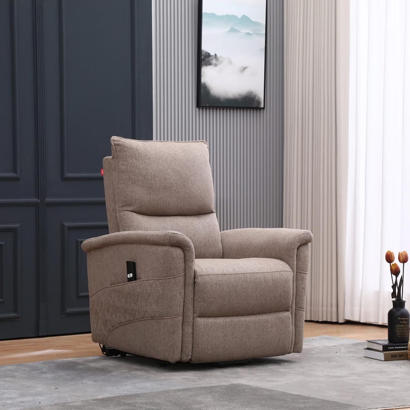 Reclinerfåtölj Ulsten med elektrisk lyftmekanism - Beige - Möbler - Fåtölj & stolar - Fåtölj