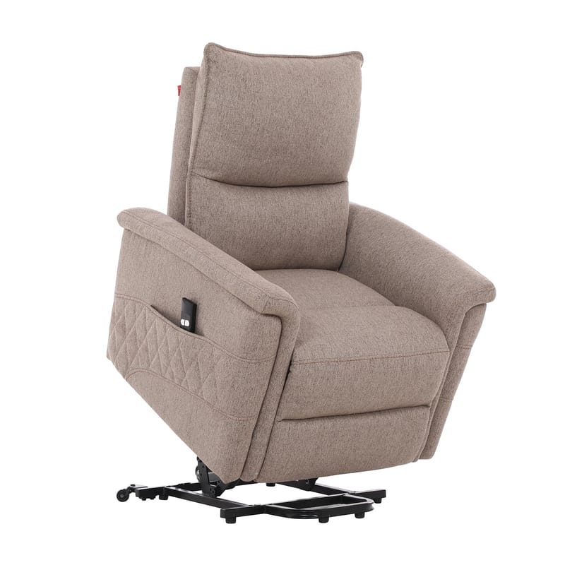 Reclinerfåtölj Ulsten med elektrisk lyftmekanism - Beige - Möbler - Fåtölj & stolar - Fåtölj