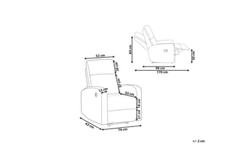 Reclinerfåtölj Verdal Beige - Beige - Möbler - Fåtölj & stolar - Fåtölj - Liggfåtölj