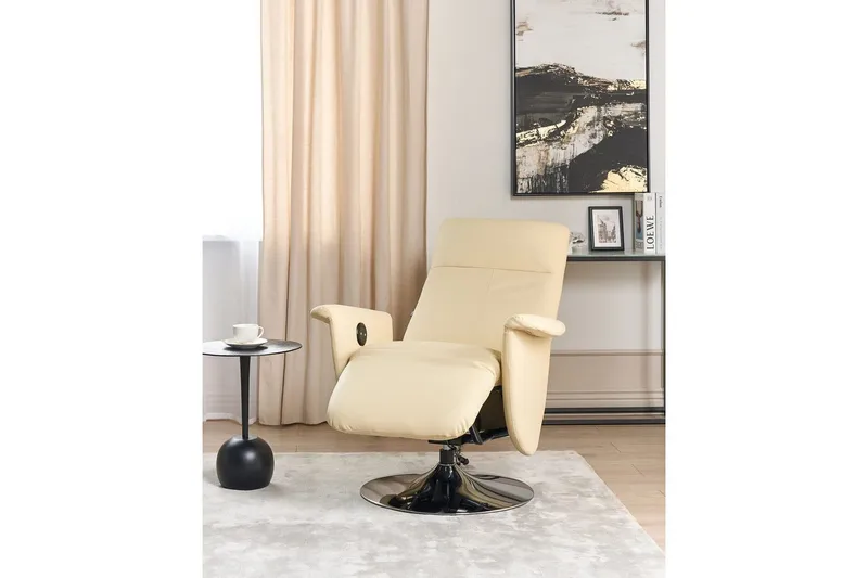 Reclinerfåtölj Prime Beige/Silver - Beige/Silver - Möbler - Fåtölj & stolar - Fåtölj - Biofåtölj & reclinerfåtölj