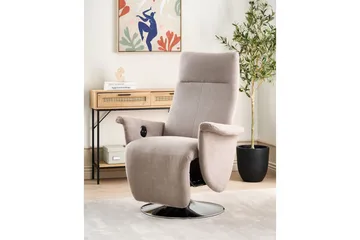 Reclinerfåtölj Prime Taupe/Silver - Taupe/Silver - Möbler - Fåtölj & stolar - Fåtölj - Biofåtölj & reclinerfåtölj