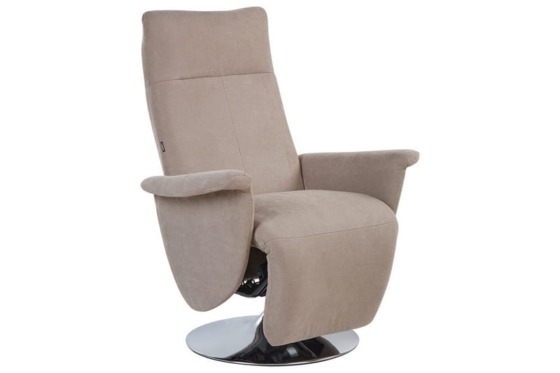 Reclinerfåtölj Prime Taupe/Silver - Taupe/Silver - Möbler - Fåtölj & stolar - Fåtölj - Liggfåtölj