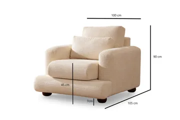 Relento Fåtölj - Beige - Möbler - Fåtölj & stolar - Fåtölj