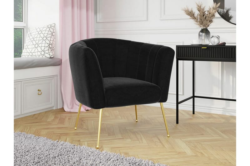 Rushmore Fåtölj Black/Gold - Möbler - Fåtölj & stolar - Fåtölj