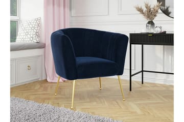 Rushmore Fåtölj Blue/Gold - Möbler - Fåtölj & stolar - Fåtölj