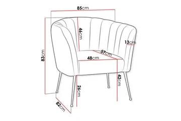 Rushmore Fåtölj Blue/Gold - Möbler - Fåtölj & stolar - Fåtölj