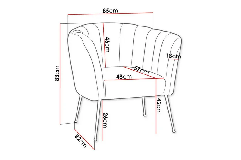 Rushmore Fåtölj Blue/Gold - Möbler - Fåtölj & stolar - Fåtölj