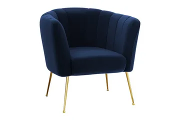 Rushmore Fåtölj Blue/Gold - Möbler - Fåtölj & stolar - Fåtölj