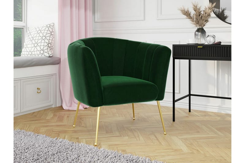 Rushmore Fåtölj Dark green/Gold - Möbler - Fåtölj & stolar - Fåtölj