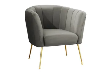 Rushmore Fåtölj Grey/Gold - Möbler - Fåtölj & stolar - Fåtölj