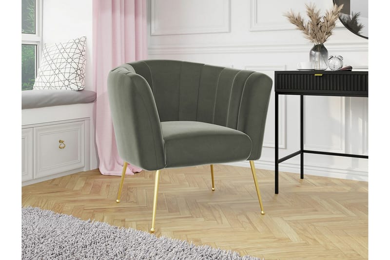 Rushmore Fåtölj Grey/Gold - Möbler - Fåtölj & stolar - Fåtölj