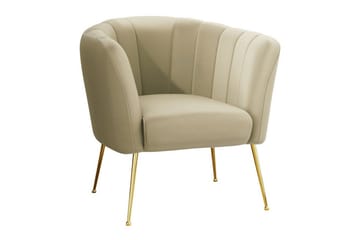 Rushmore Modern Rund Fåtölj i Tyg - Sandbeige - Möbler - Fåtölj & stolar - Fåtölj