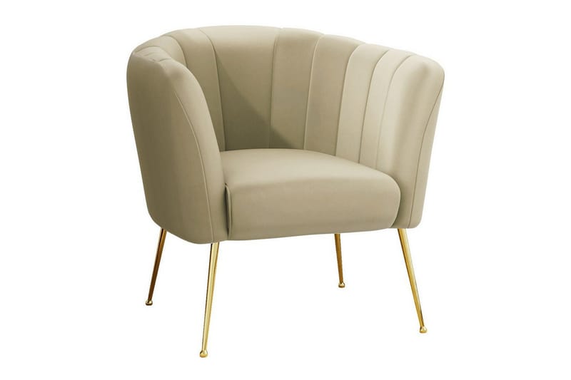 Rushmore Modern Rund Fåtölj i Tyg, Sandbeige