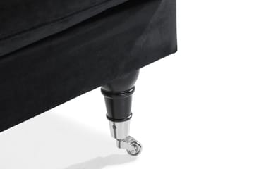 Andrew Loveseat Sammet - Svart/Krom - Möbler - Fåtölj & stolar - Fåtölj - Sammetsfåtölj