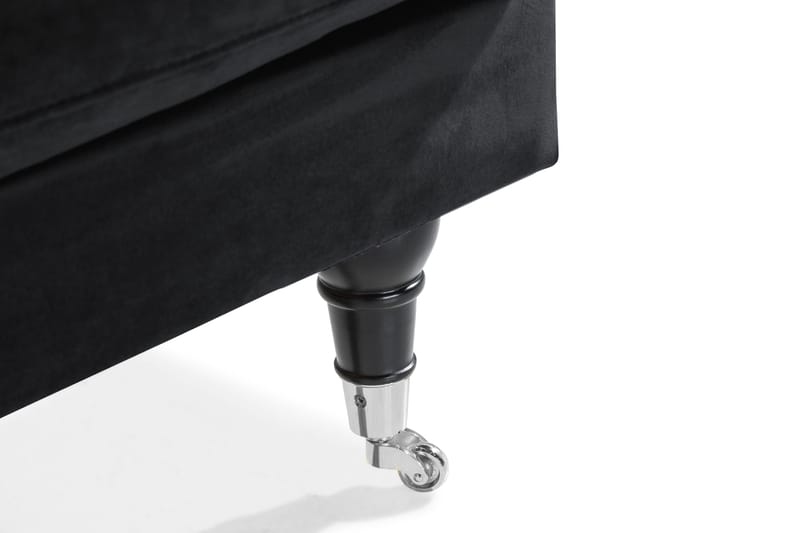 Andrew Loveseat Sammet - Svart/Krom - Möbler - Fåtölj & stolar - Fåtölj - Sammetsfåtölj