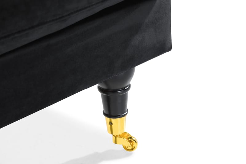 Andrew Loveseat Sammet - Svart/Mässing - Möbler - Fåtölj & stolar - Fåtölj - Sammetsfåtölj