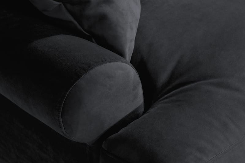 Andrew Loveseat Sammet - Svart/Mässing - Möbler - Fåtölj & stolar - Fåtölj - Sammetsfåtölj