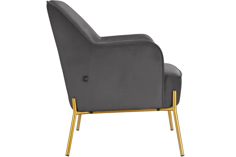 Attapulgus Loungefåtölj - Grå - Möbler - Fåtölj & stolar - Fåtölj - Sammetsfåtölj
