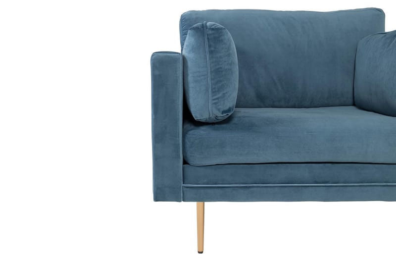 Boom Sammetssfåtölj - Blå - Möbler - Fåtölj & stolar - Fåtölj